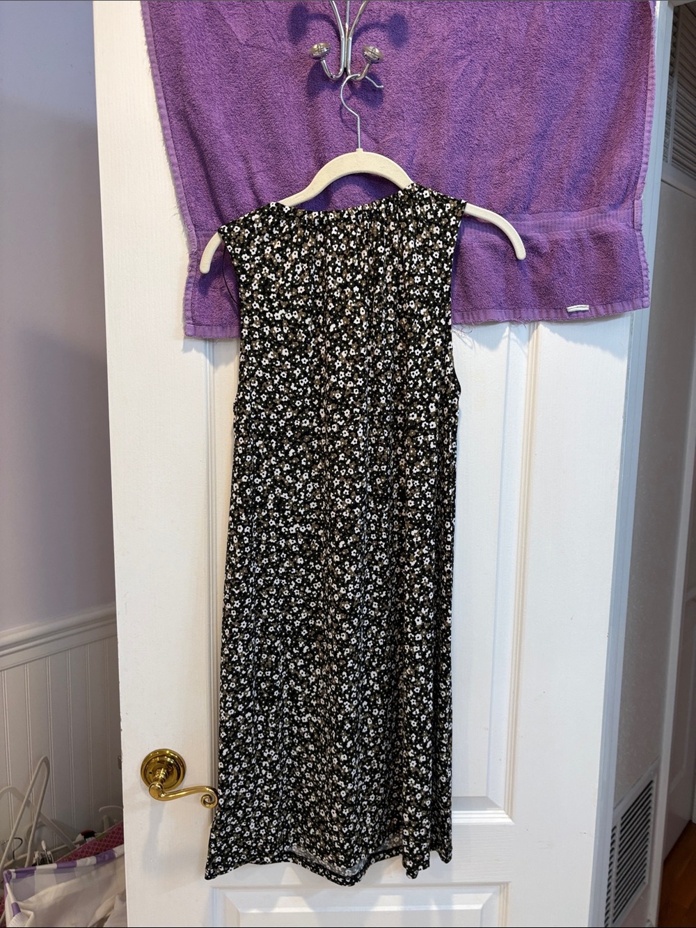 NWT MICHAEL Michael Kors Black Dress with White Floral Print - Picture 5 of 6